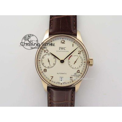 [ZF공장]IWC Portuguese Real PR RG IW500701  Brown Leather Strap A52010