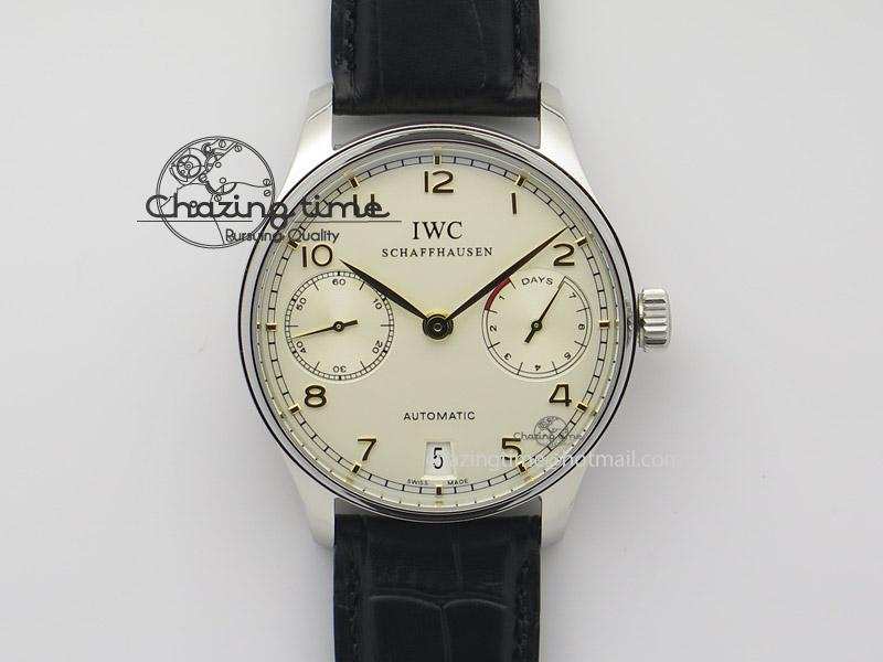 [ZF공장]IWC Portuguese Real PR IW500704  Black Leather Strap A52010