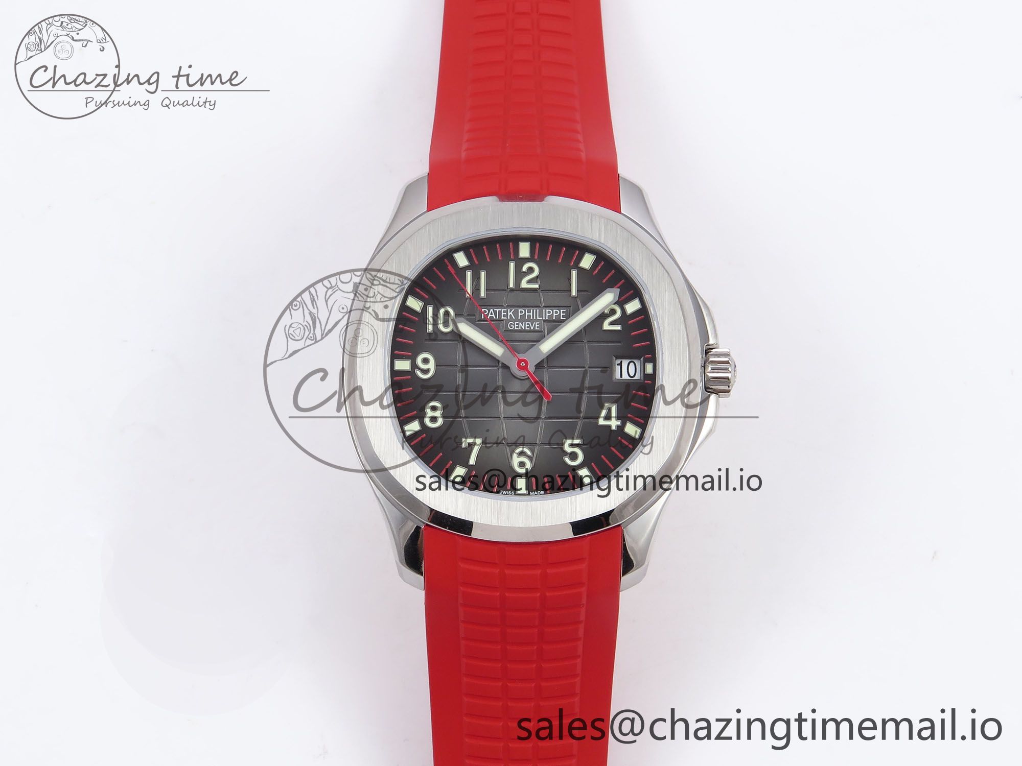 [ZF공장]파텍필립 Aquanaut 5167A Singapore Red Second Hand on Red Rubber Strap 324CS