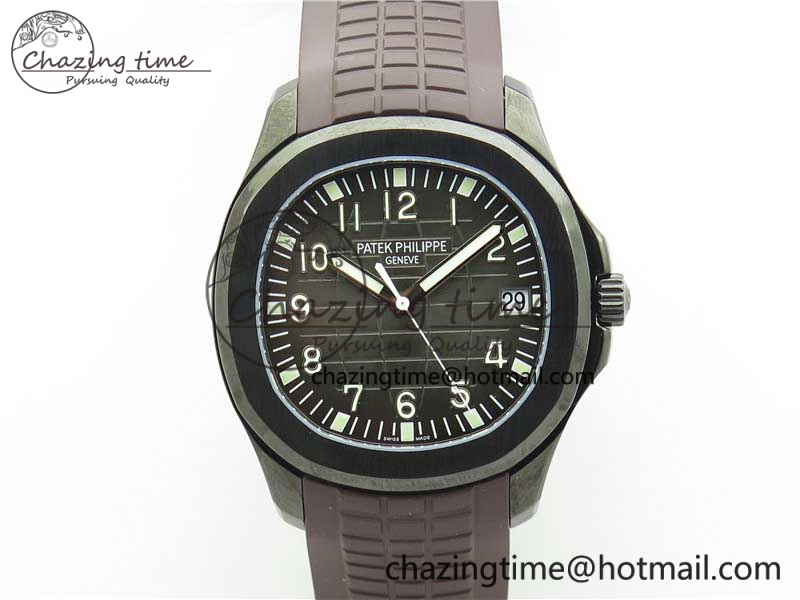 [ZF공장]파텍필립 Aquanaut Black Venom DLC Black Dial on Brown Rubber Strap 324CS
