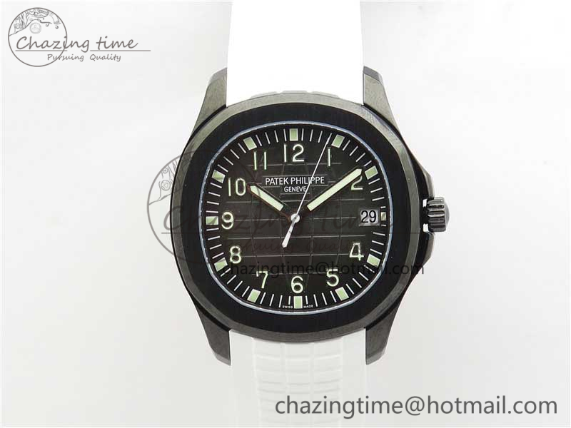 [ZF공장]파텍필립 Aquanaut Black Venom DLC Black Dial on White Rubber Strap 324CS