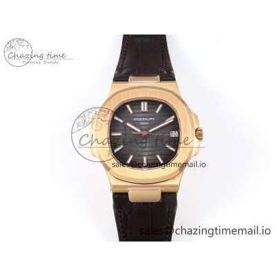 [3K공장]파텍필립 Nautilus 5711/1R RG Brown Textured Dial on Brown Leather Strap A324 Super Clone