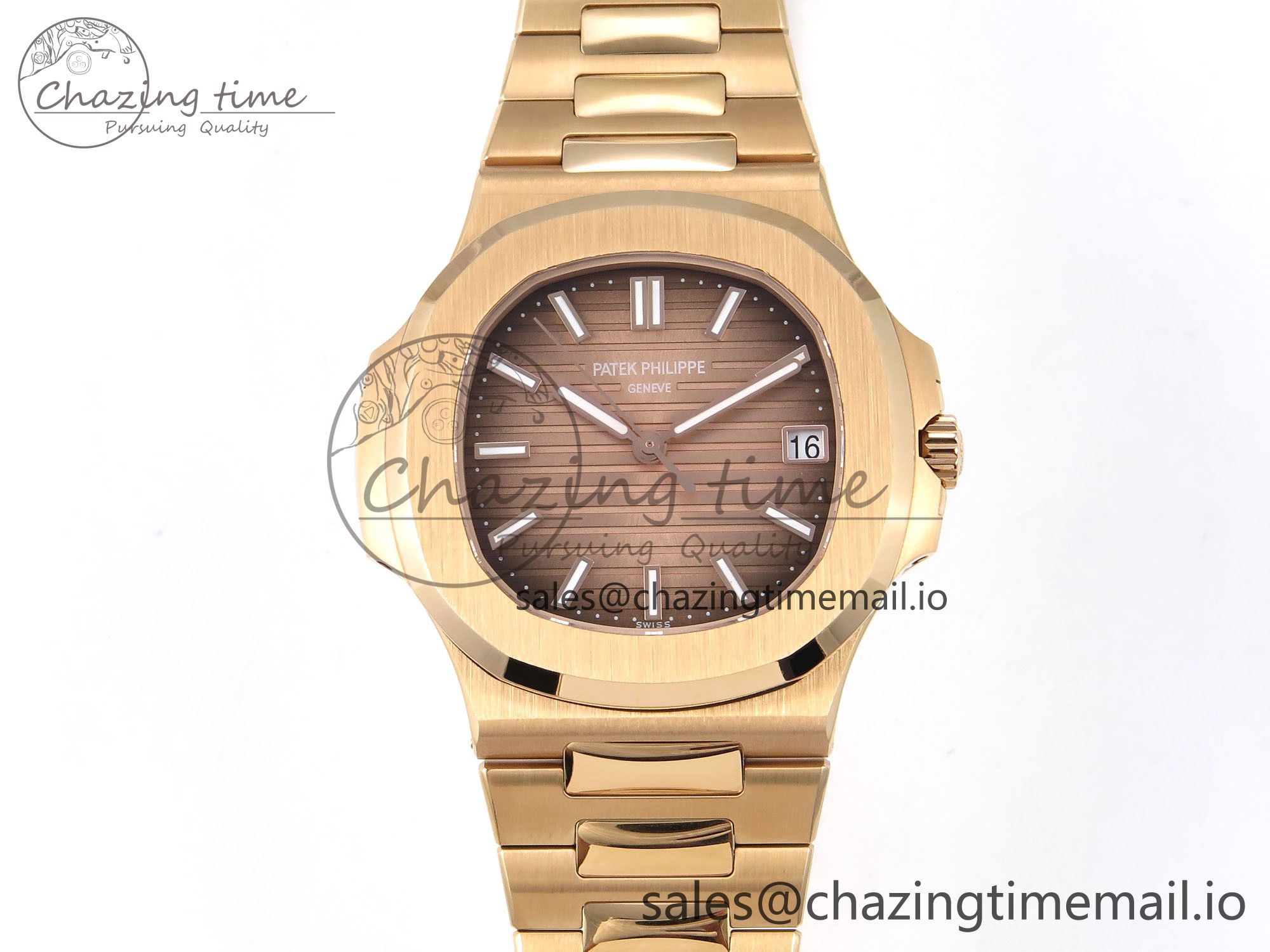 [3K공장]파텍필립 Nautilus 5711/1R RG Brown Textured Dial on RG Bracelet A324 Super Clone