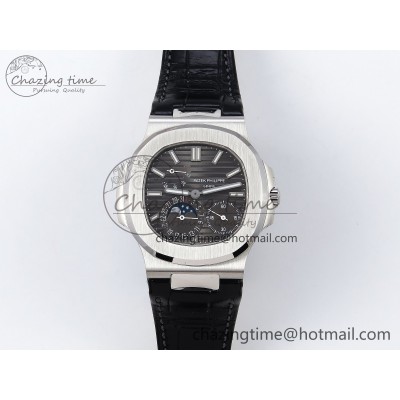 [PPF공장]파텍필립 Nautilus 5712 Gray Dial on Black Leather Strap A240 Super Clone