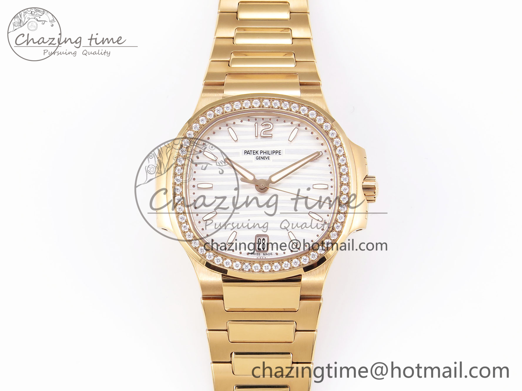 [PPF공장]파텍필립 NAUTILUS 7118 LADIES RG WHITE DIAL DIAMONDS BEZEL ON RG BRACELET 324CS