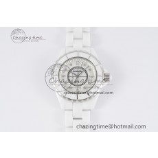 [XF공장]샤넬 J13 33mm Korea Ceramic White No Date Diamonds Dial on Bracelet Swiss Quartz