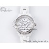 [XF공장]샤넬 J13 33mm  White Korea Ceramic White Diamonds Dial Diamonds Bezel on Bracelet Swiss Quartz