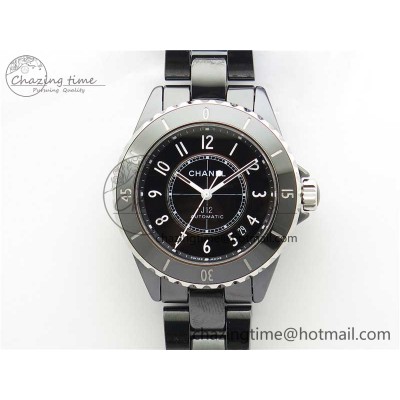 [BV공장]샤넬 J12 38mm Black Korea Ceramic Black Dial Numeral Markers on Bracelet Calibre 12.1
