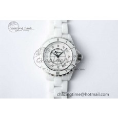 [EAST공장]샤넬 J13 38mm White Korea Ceramic Diamonds Markers Dial on Bracelet A2892
