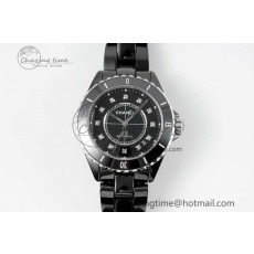 [EAST공장]샤넬 J13 38mm H5702  Black Korea Ceramic Diamonds Markers Dial on Bracelet Calibre 12.1