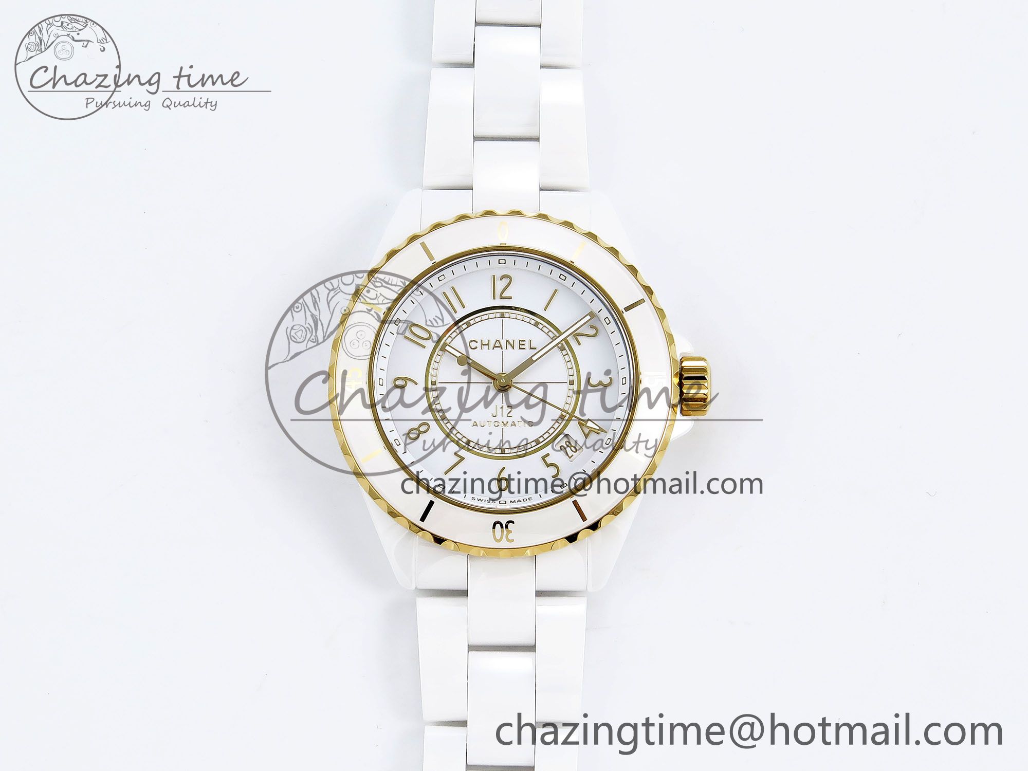 [BV공장]샤넬 J13 38mm YG White Ceramic White Dial on Bracelet A12.1