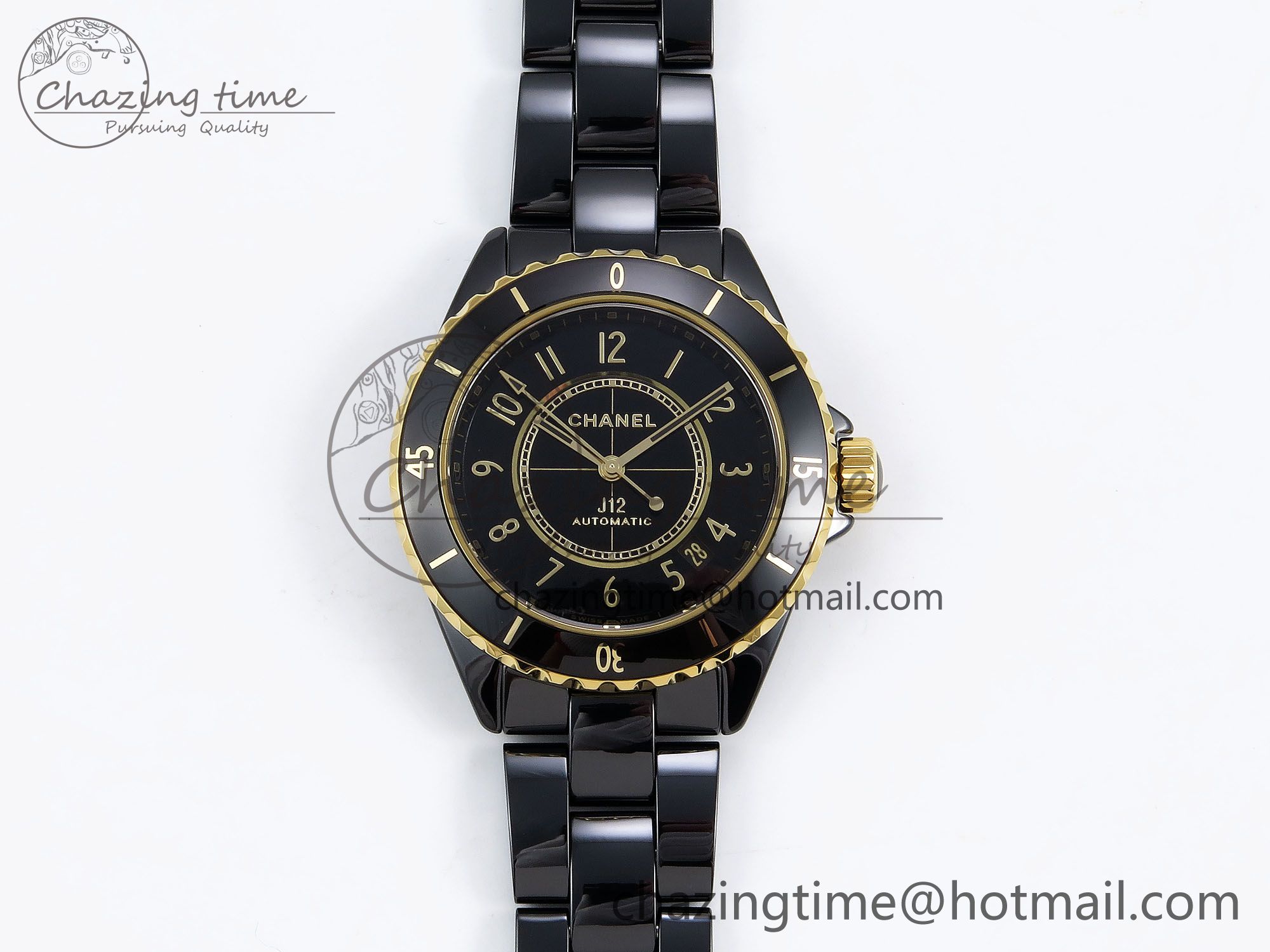 [BV공장]샤넬 J13 38mm YG Black Ceramic Black Dial on Bracelet A12.1