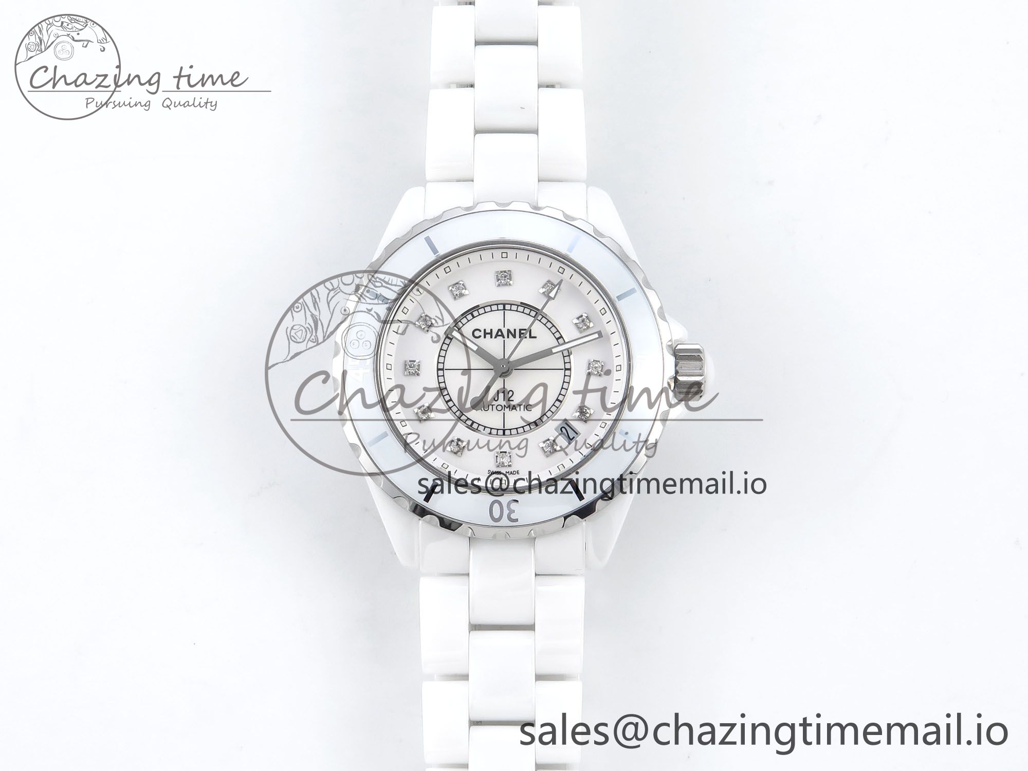 [EAST공장]샤넬 J13 38mm White Ceramic White Diamonds Dial on Bracelet A2892