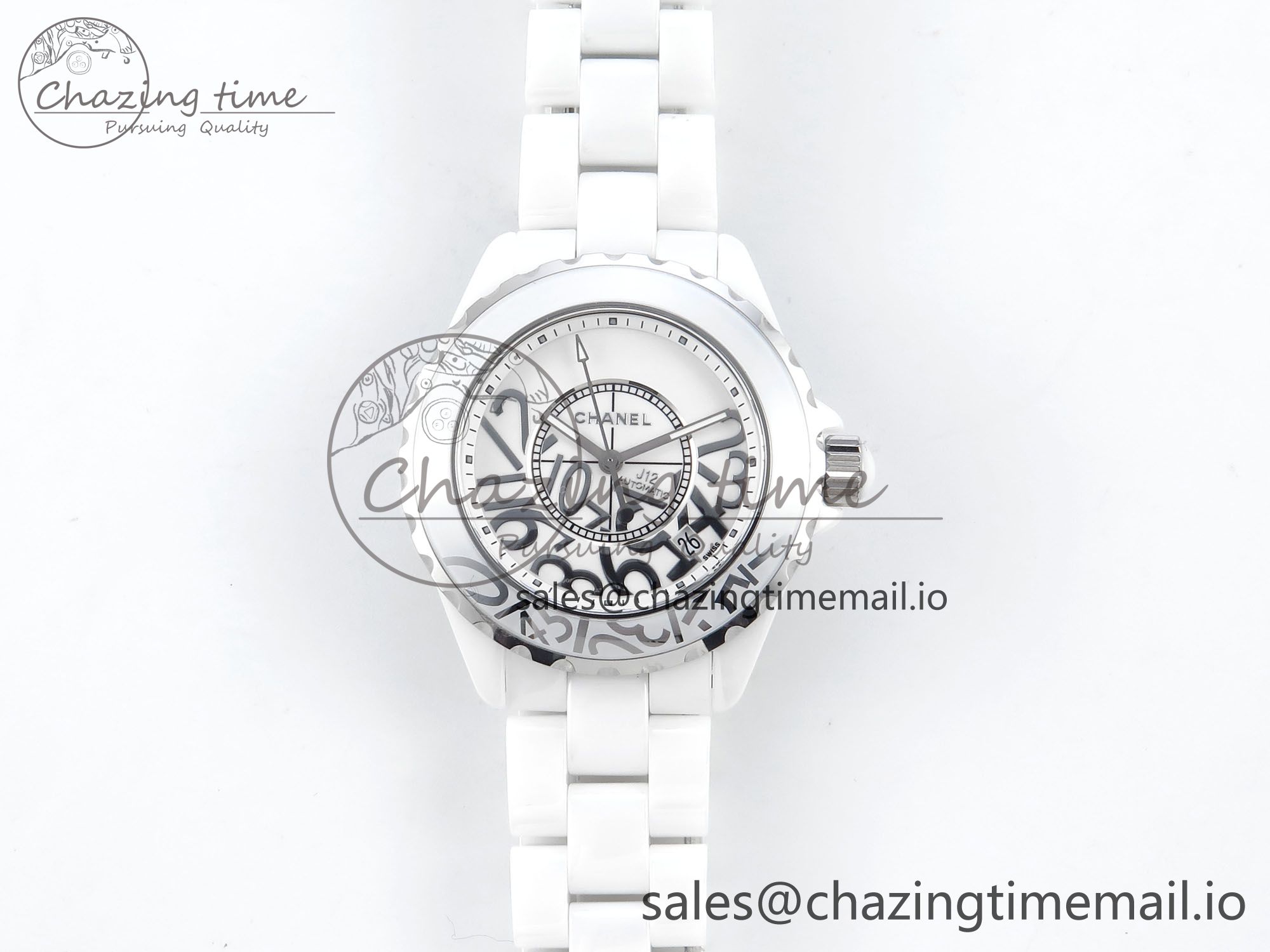 [EAST공장]샤넬 J13 38mm White Ceramic  Numbers Dial on Bracelet A2892