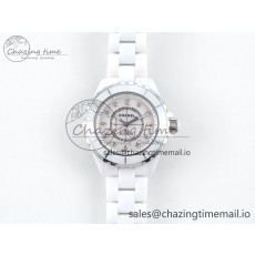 [EAST공장]샤넬 J13 38mm White Ceramic White Dial Diamonds/Numbers Makers on Bracelet A2892