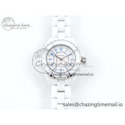[EAST공장]샤넬 J13 33mm White Ceramic White/Blue Dial on Bracelet Swiss Quartz