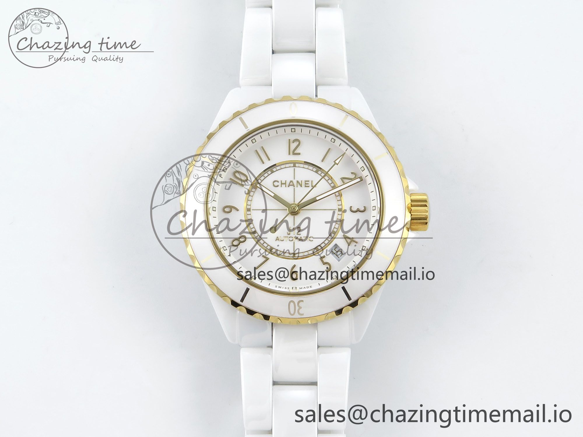 [EAST공장]샤넬J13 33mm YG White Ceramic White/YG Dial on Bracelet A12.1