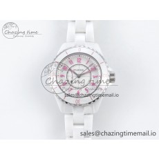 [EAST공장]샤넬 J13 33mm White Ceramic White/Pink Dial on Bracelet Swiss Quartz