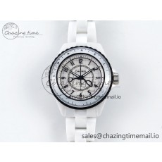 [EAST공장]샤넬 33mm White Ceramic Black and White Plaid Dial on Bracelet Swiss Quartz