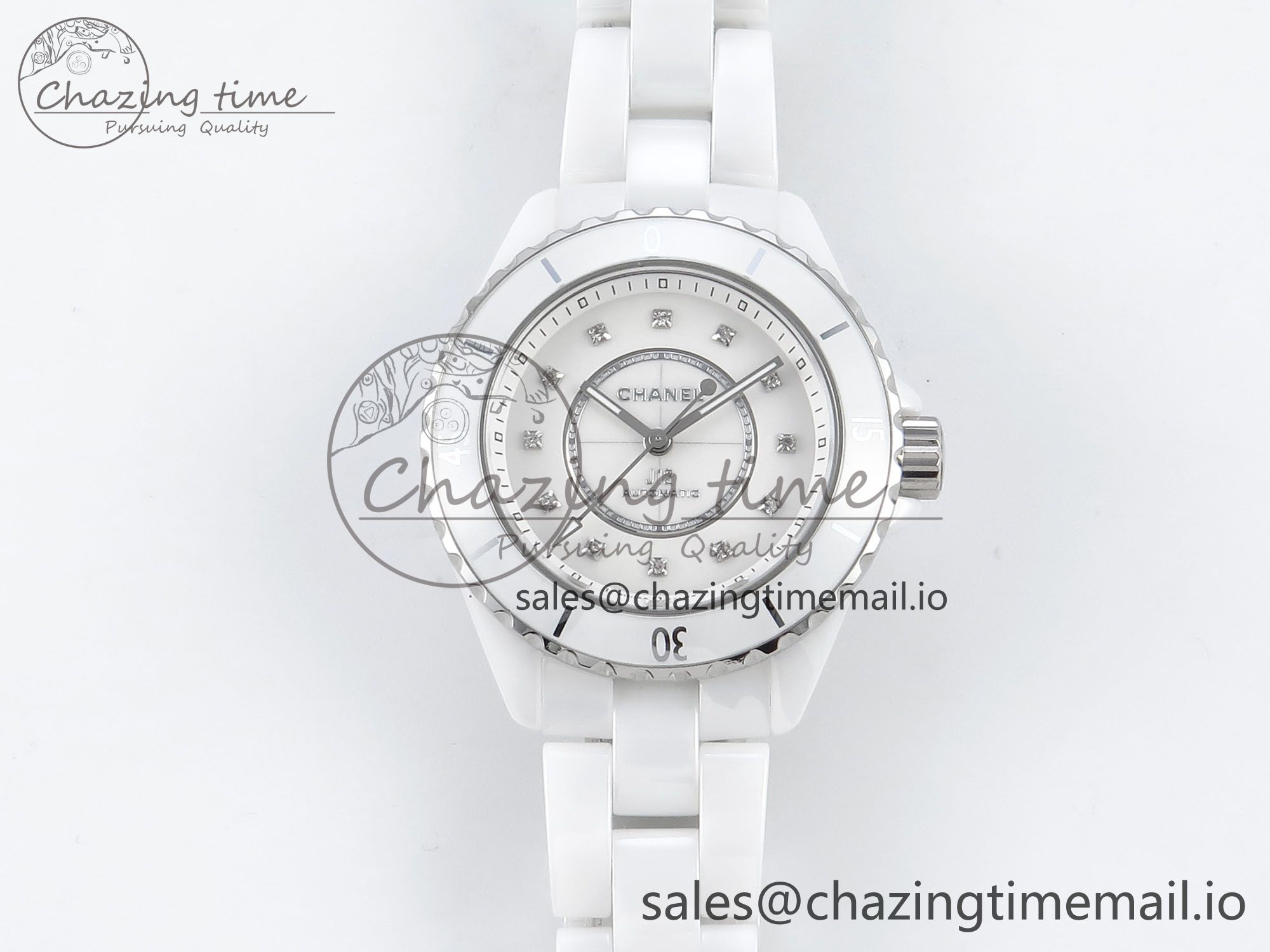 [EAST공장]샤넬 J13 33mm White Ceramic White Diamonds Dial on Bracelet A12.1