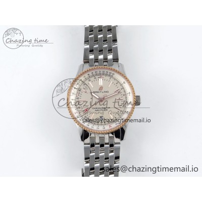 [TF공장]브라이틀링 Navitimer 1 SS 38mm RG Bezel White Dial on SS Bracelet A2824