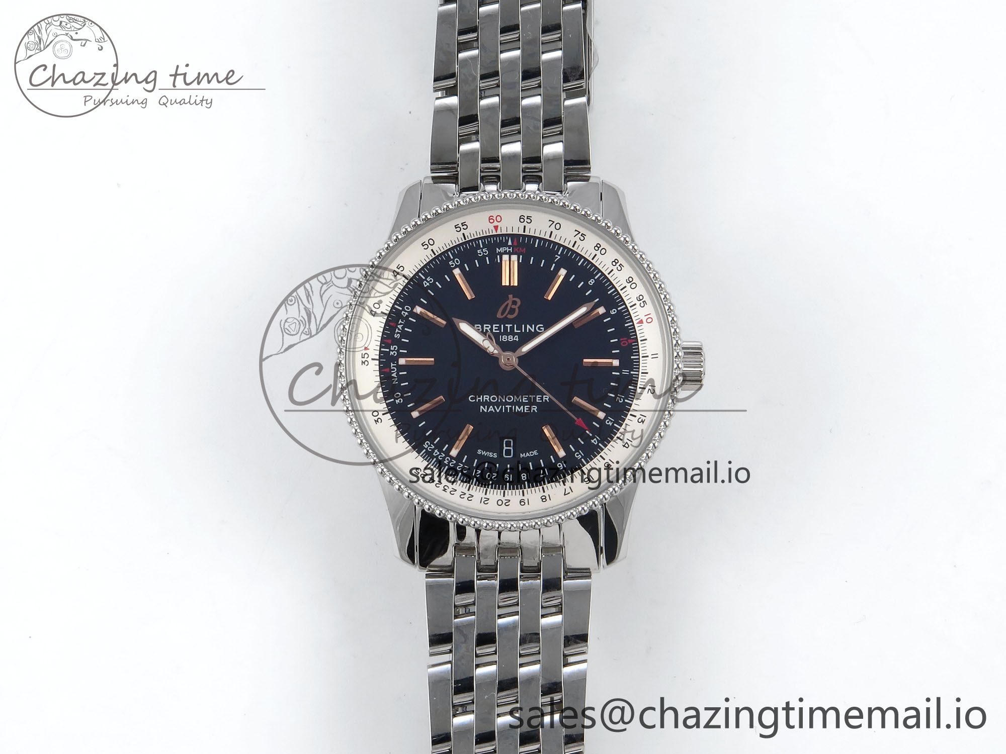 [TF공장]브라이틀링 Navitimer 1 SS 41mm White Bezel Black Dial on SS Bracelet A2824