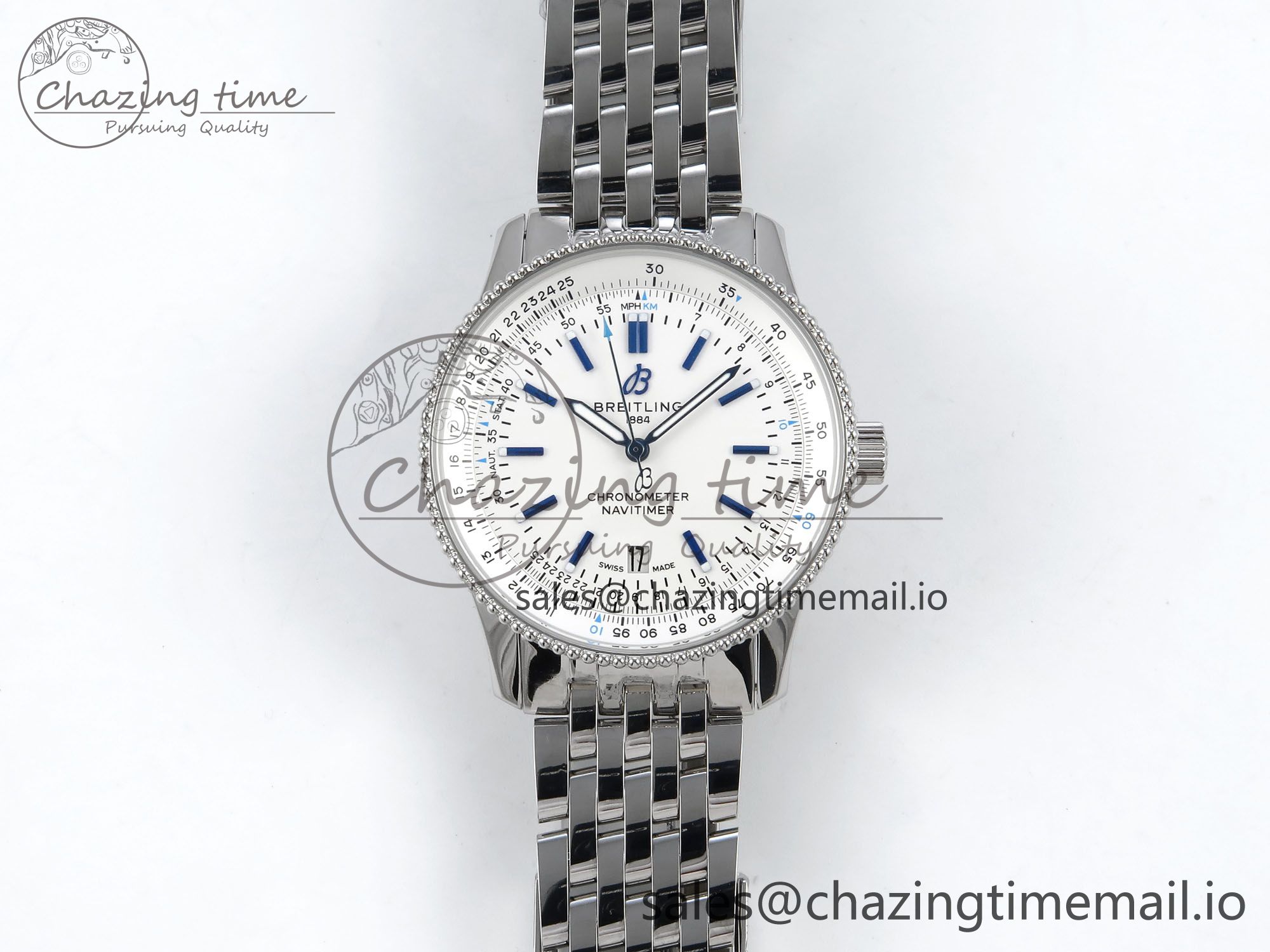 [TF공장]브라이틀링 Navitimer 1 SS 41mm White Bezel White Dial on SS Bracelet A2824