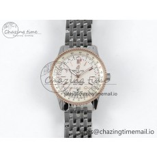 [TF공장]브라이틀링 Navitimer 1 RG 41mm White Dial on SS Bracelet A2824