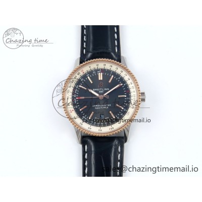 [TF공장]브라이틀링 Navitimer 1 RG/SS 41mm White Bezel Gray Dial on Blue Leather Strap A2824