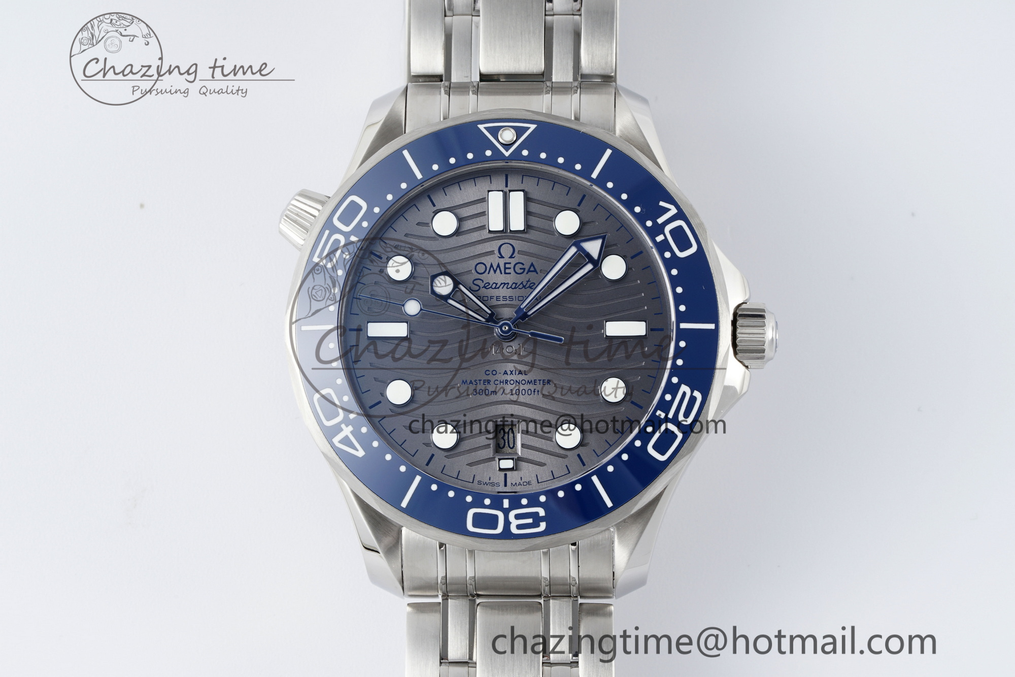 [ZF공장]오메가 Seamaster Diver 300M Blue Ceramic Gray Dial on SS Bracelet A8800