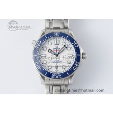 [ZF공장]오메가 Seamaster Diver 300M  Blue Ceramic White Dial on SS Bracelet A8800