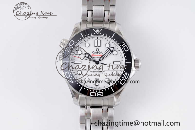 [ZF공장]오메가 Seamaster Diver 300M  Black Ceramic White Dial on SS Bracelet A8800