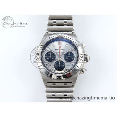 [TF공장]브라이틀링 Chronomat B01 42mm Silver/Black Dial on SS Bracelet A7750