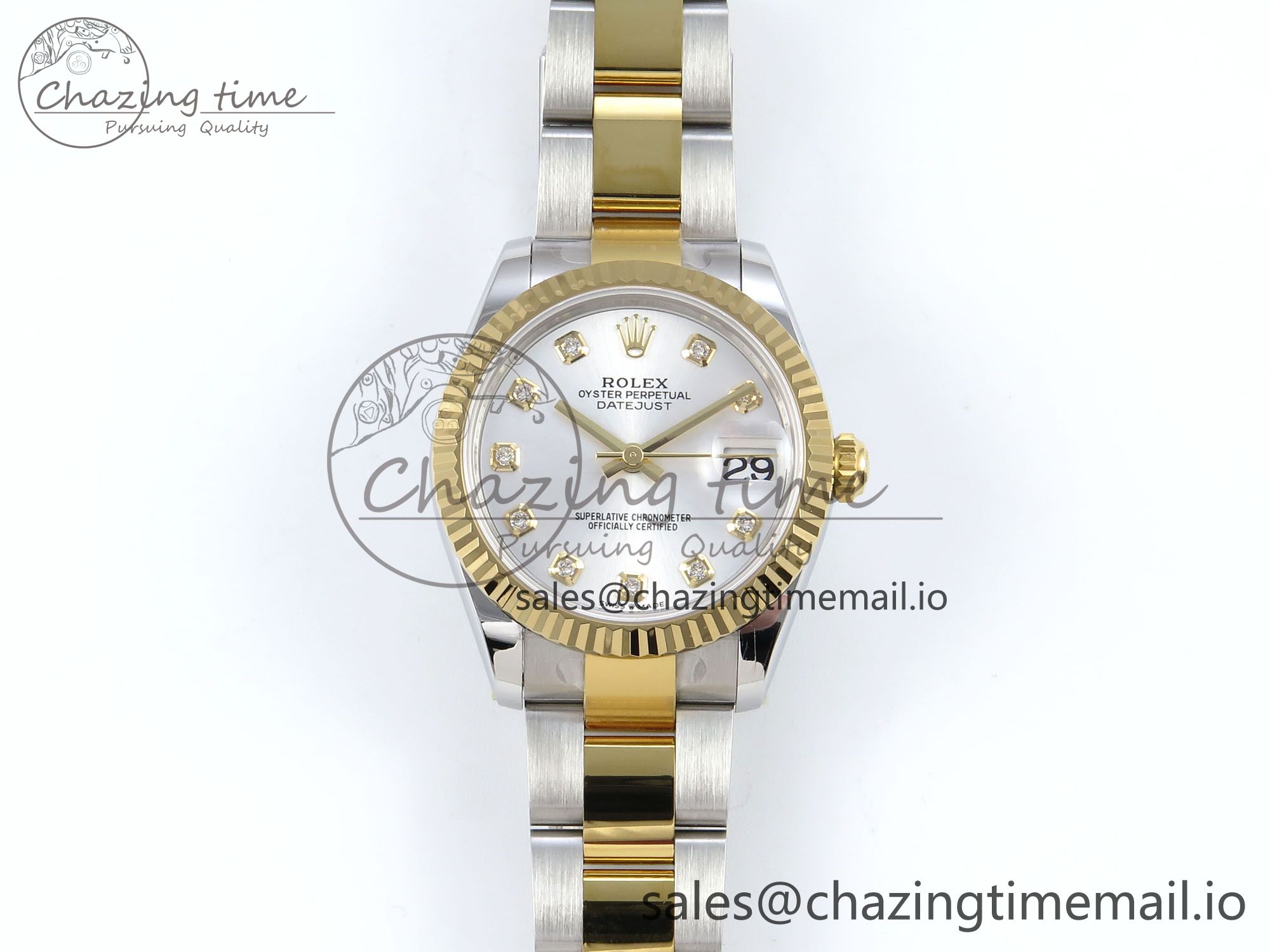 [AR공장]롤렉스 DateJust 31 278273 Silver Diamonds Dial on SS/YG Oyster Bracelet ETA 2688