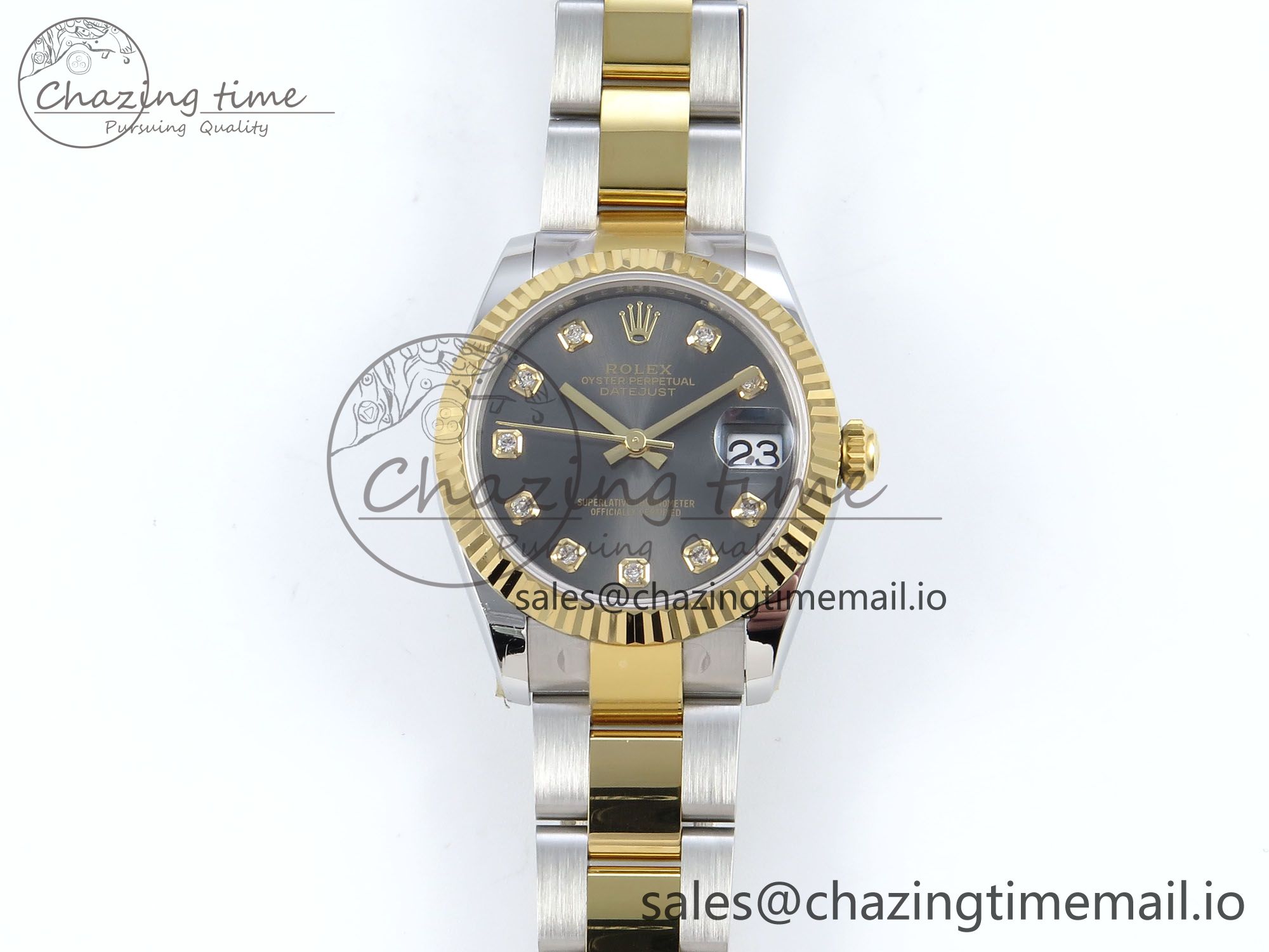 [AR공장]롤렉스 DateJust 31 278273 Gray Diamonds Dial on SS/YG Oyster Bracelet ETA 2688