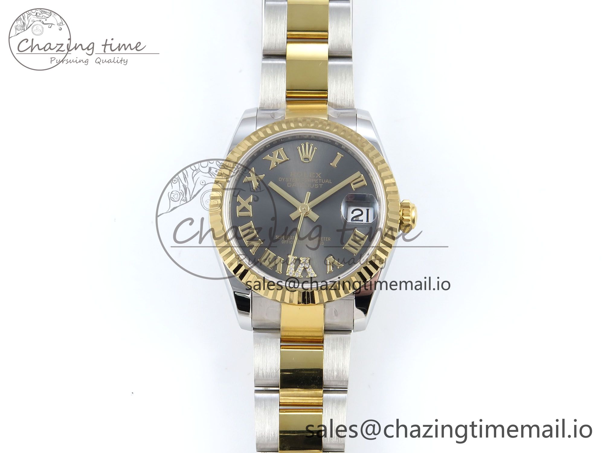[AR공장]롤렉스 DateJust 31 278273 Gray Roman Diamonds Dial on SS/YG Oyster Bracelet ETA 2688