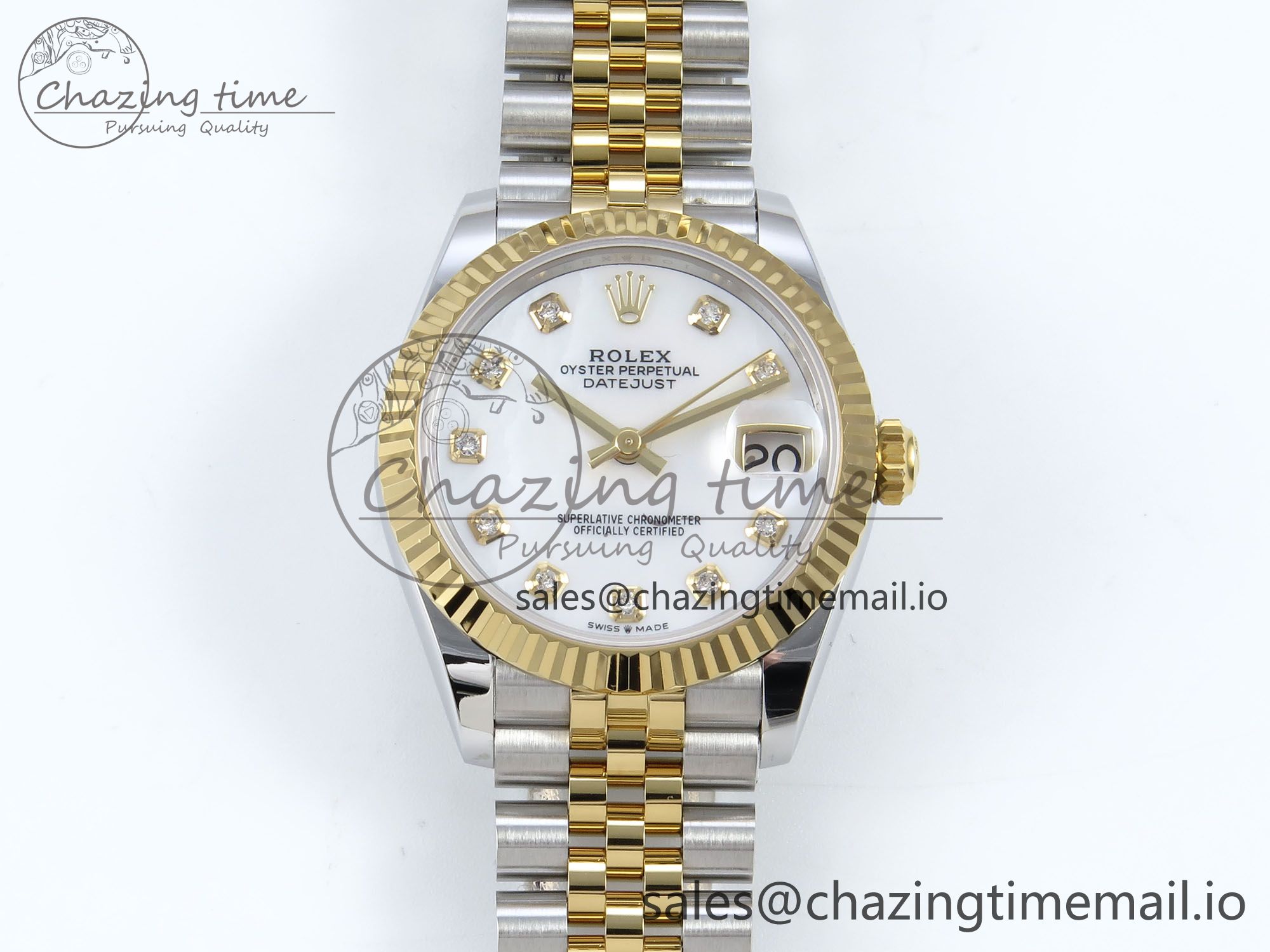 [AR공장]롤렉스 DateJust 31 278273 White MOP Diamonds Dial on SS/YG Jubilee Bracelet ETA 2688