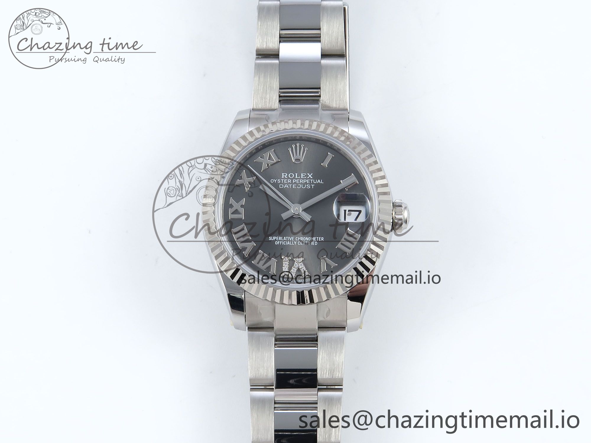[AR공장]롤렉스 DateJust 31 278274 Steel Gray Roman Diamonds Dial on SS Oyster Bracelet ETA 2688