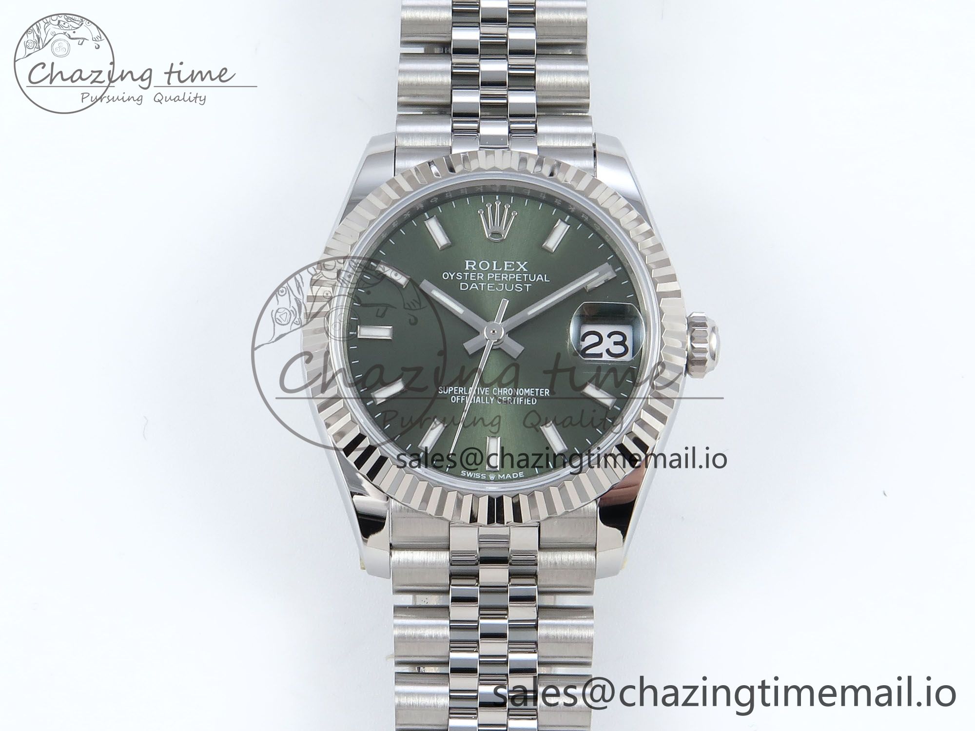 [AR공장]롤렉스 DateJust 31 278274  Steel Green Dial Stick Marker on SS Jubilee Bracelet ETA 2688