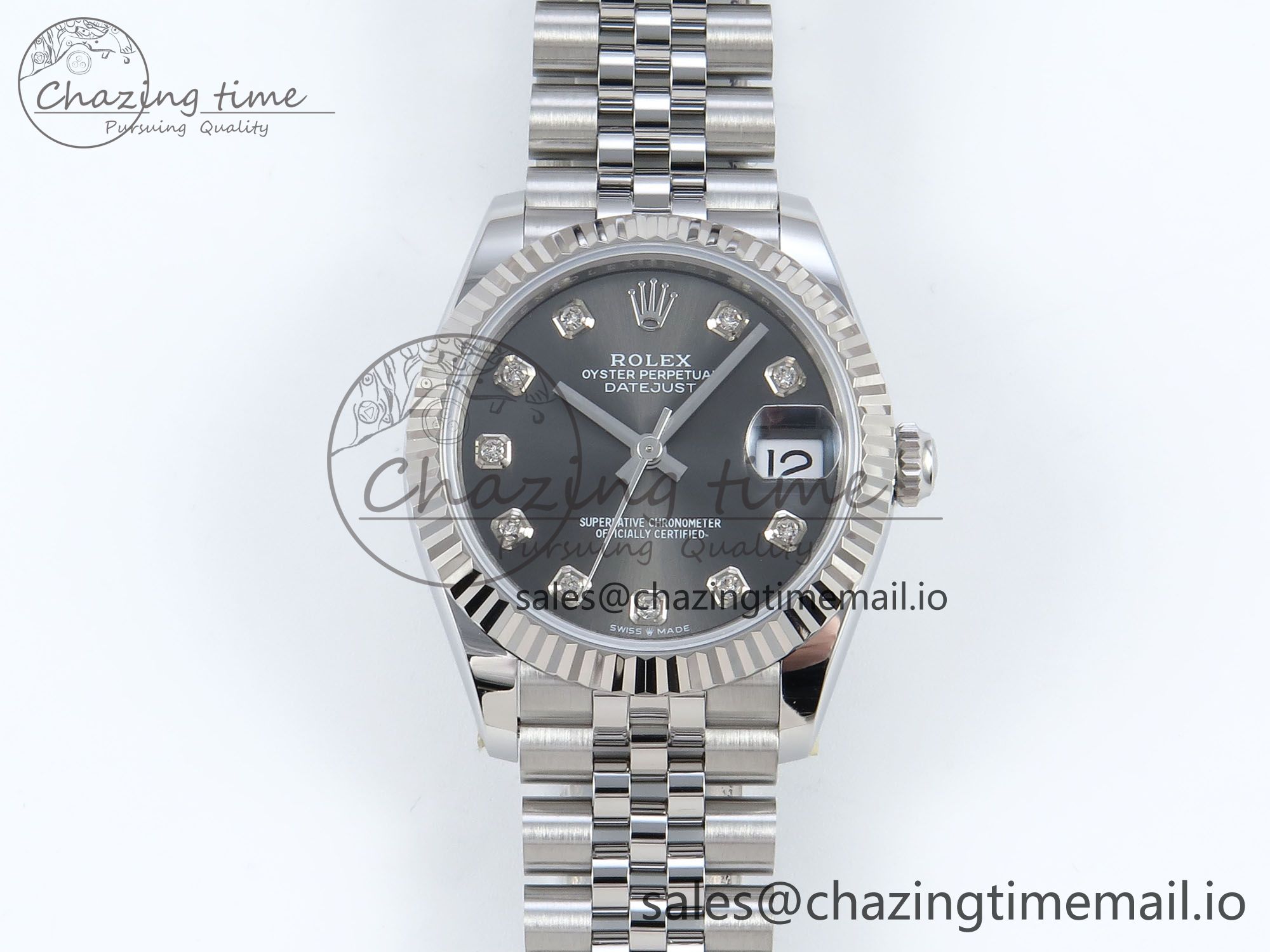 [AR공장]롤렉스 DateJust 31 278274 Steel Gray Diamonds Dial on SS Jubilee Bracelet ETA 2688