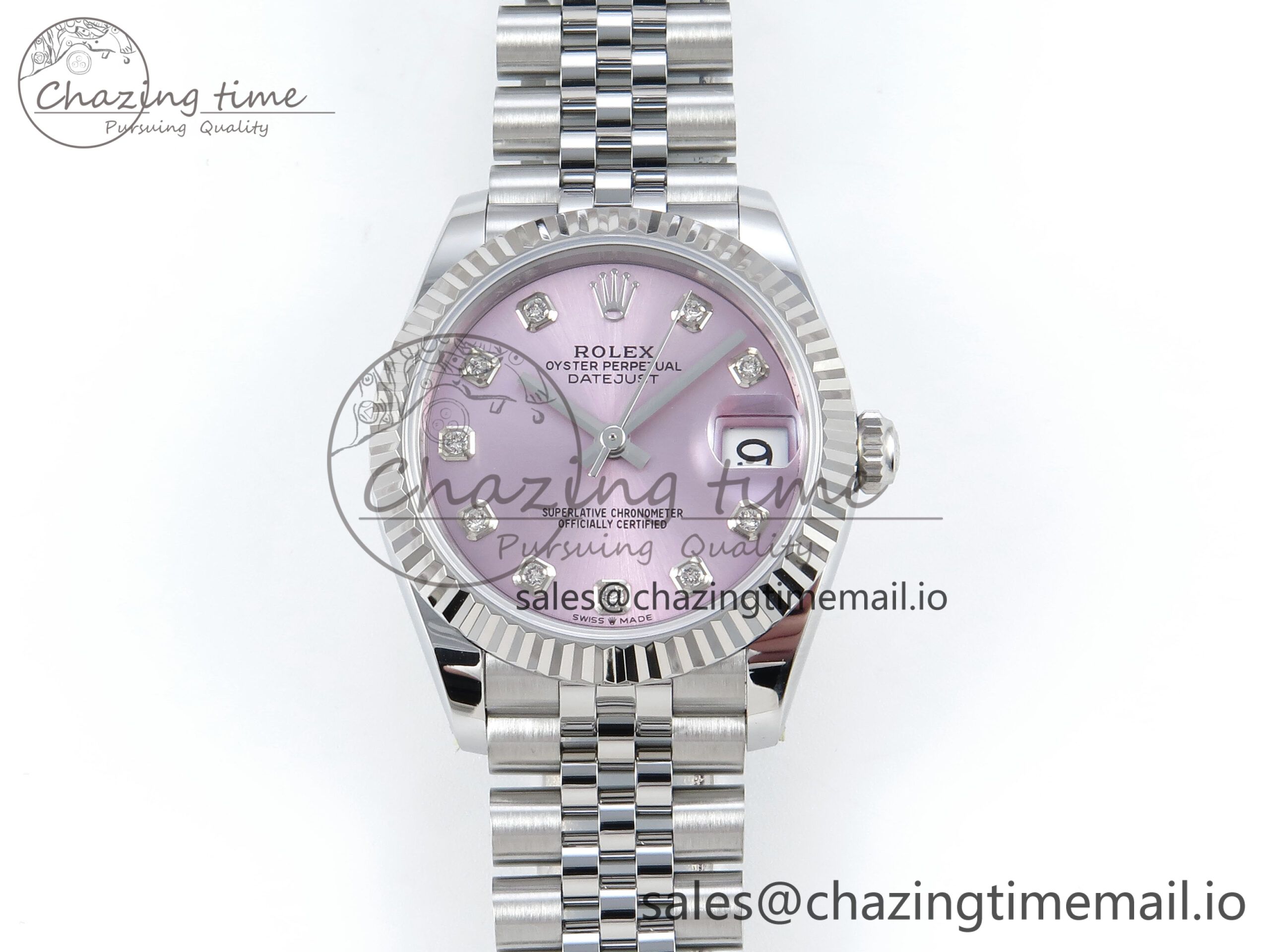 [AR공장]롤렉스 DateJust 31 278274  Steel Pink Diamonds Dial on SS Jubilee Bracelet ETA 2688
