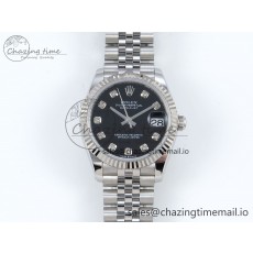 [AR공장]롤렉스 DateJust 31 278274 Steel Black Diamonds Dial on SS Jubilee Bracelet ETA 2688
