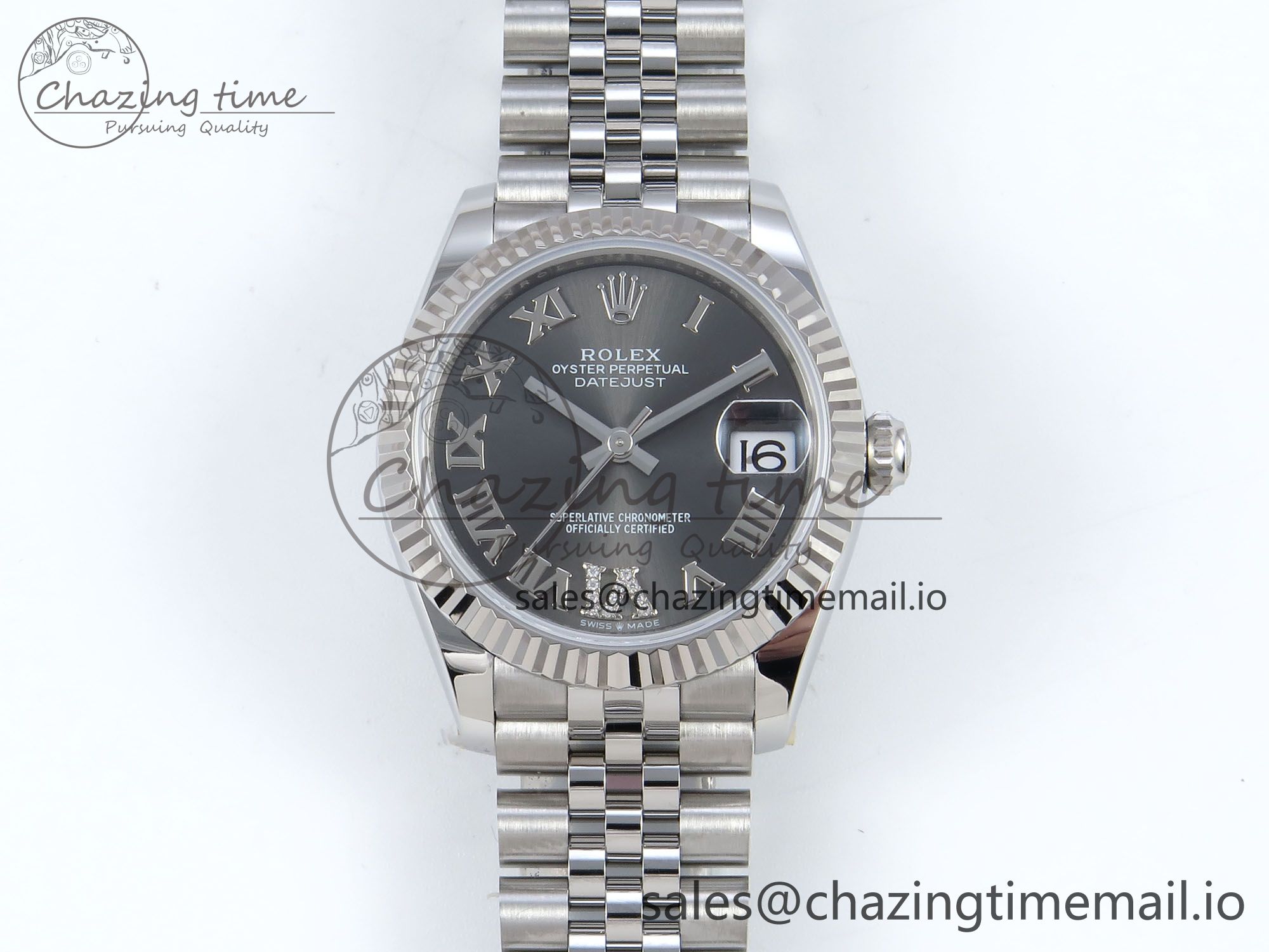 [AR공장]롤렉스 DateJust 31 278274 Steel Gray Roman Diamonds Dial on SS Jubilee Bracelet ETA 2688