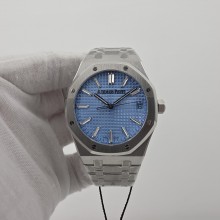 [ZF공장]오데마피게로얄 오크 41mm 15510BC SS 아이스 블루 크리스털 다이얼, SA4302 슈퍼 클론 V3